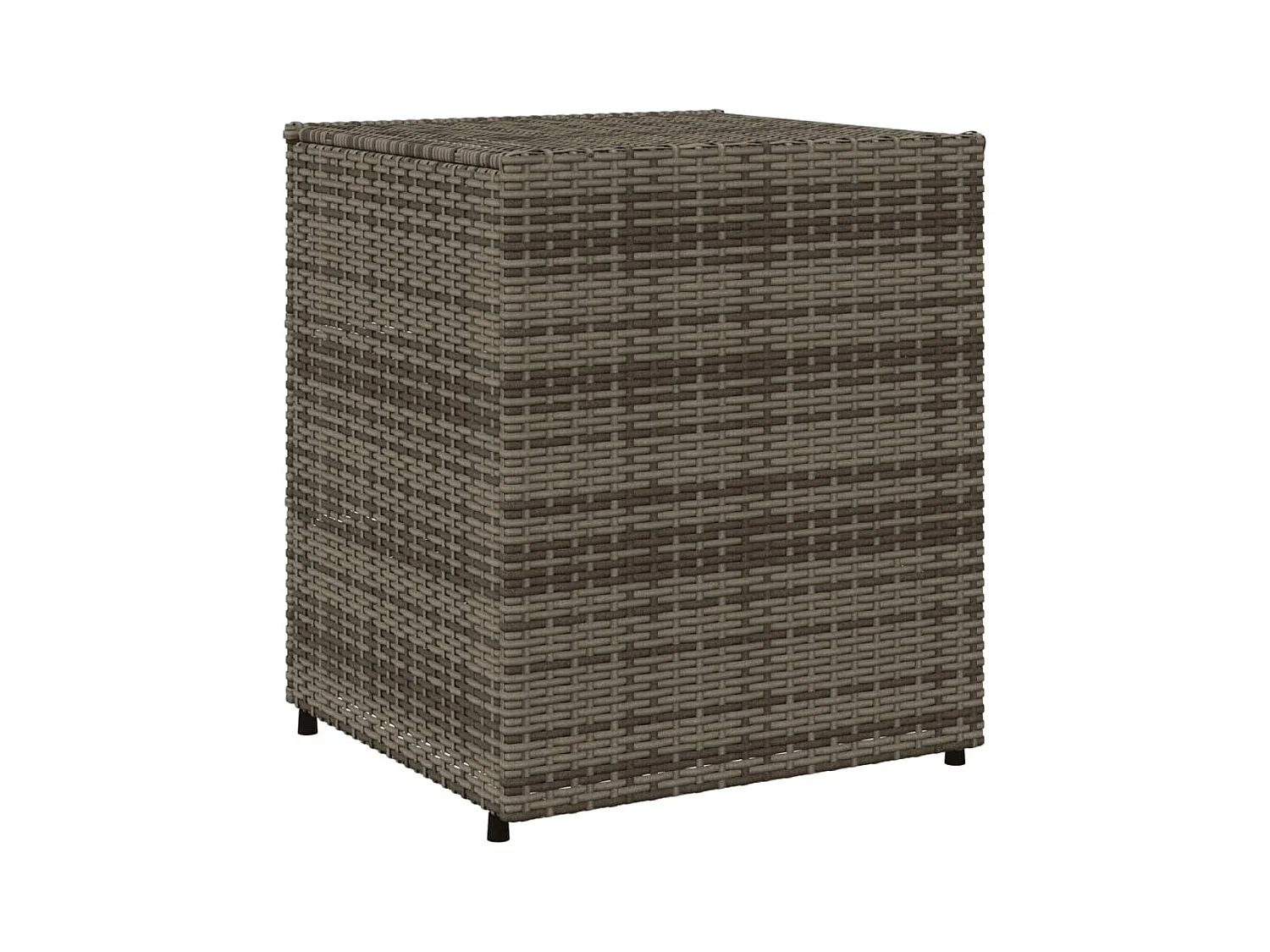 Holiday  Armario de almacenaje de jardín ratán PE gris 55x59x69 cm