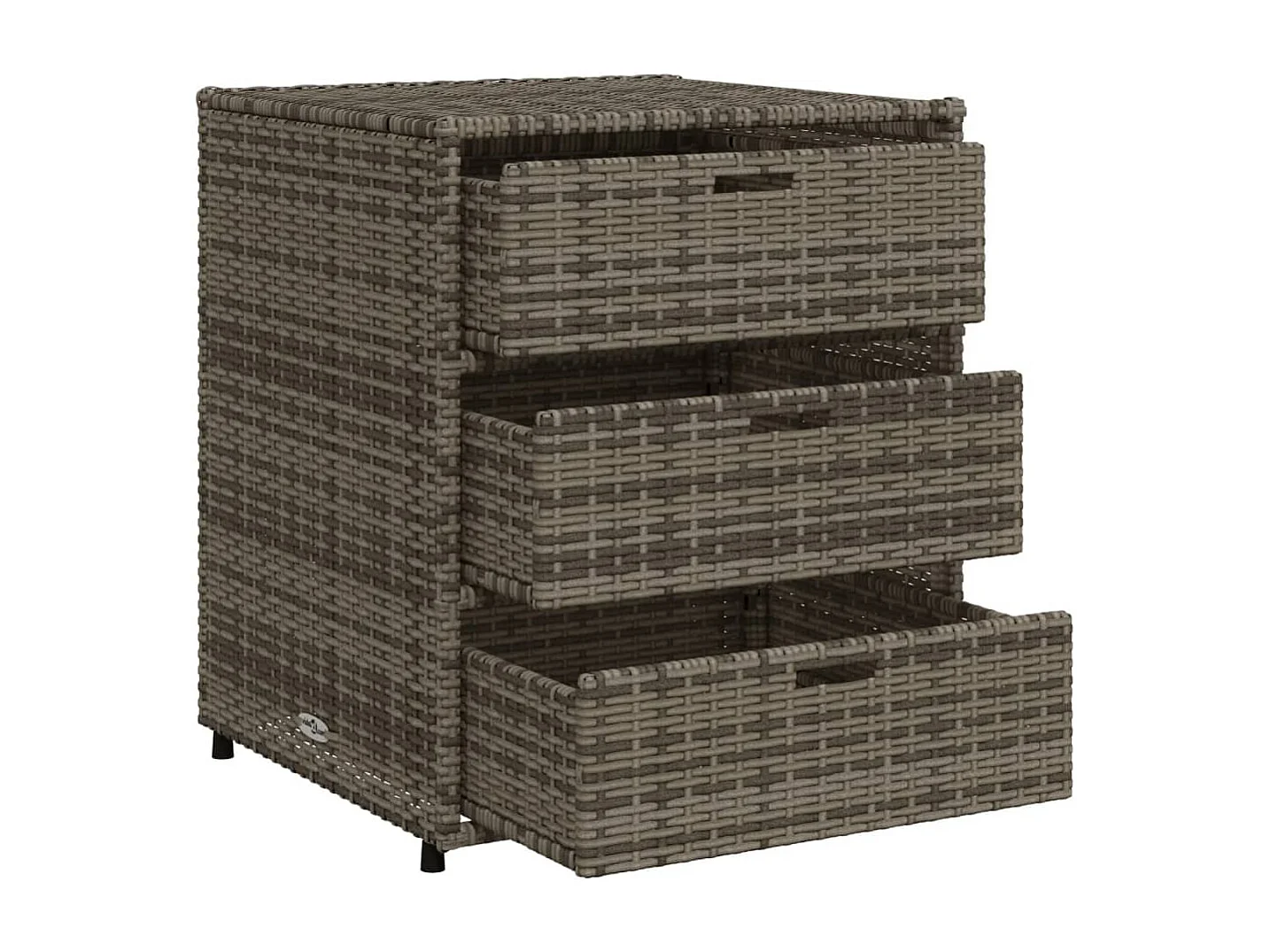 Holiday  Armoire de rangement de jardin gris 55x59x69 cm résine tressée