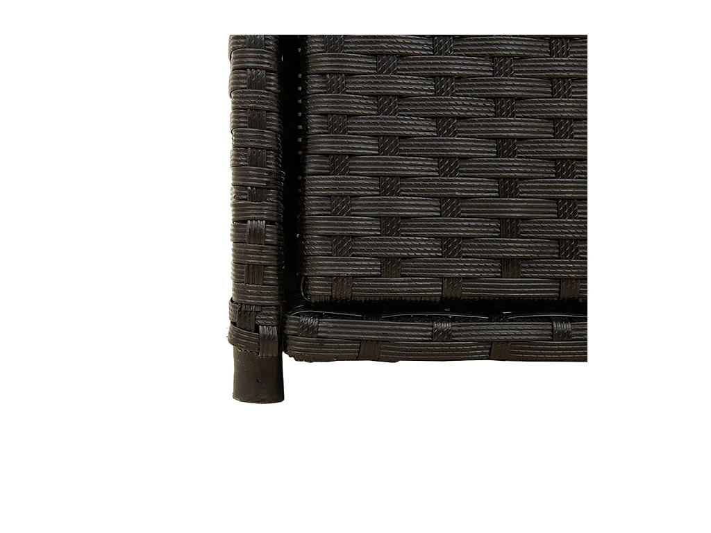 Annemarie  Armario de almacenaje de jardín ratán PE negro 55x55x111 cm