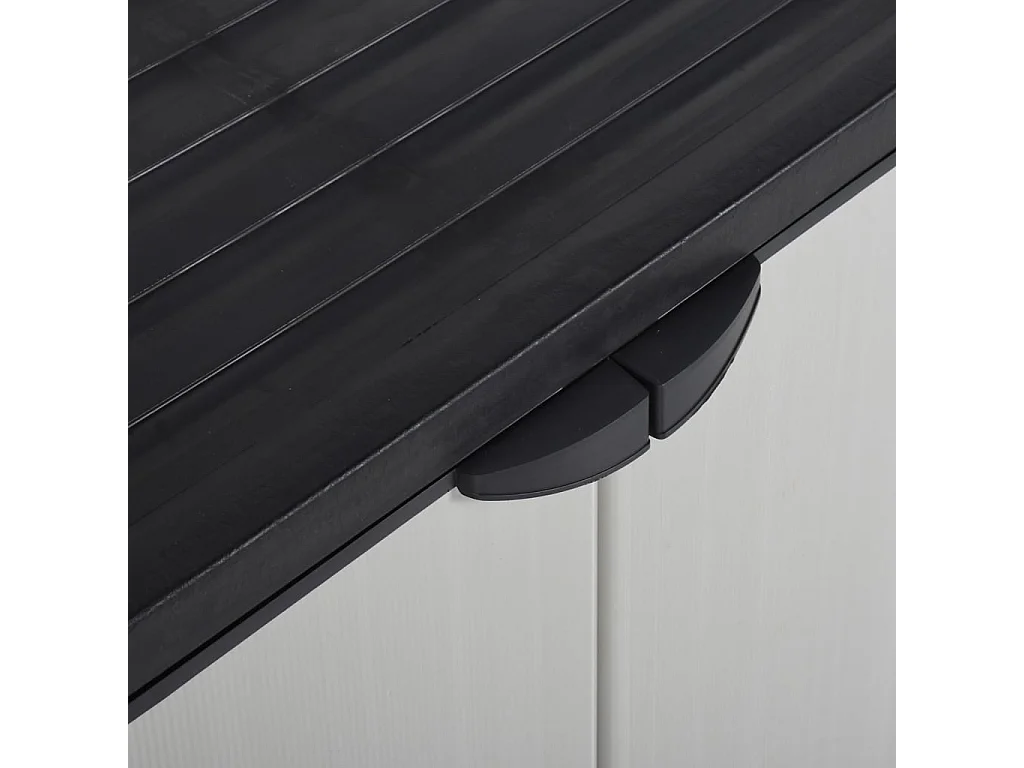 Garden Furniture -  Armoire de rangement de jardin 1 étagère Gris/noir 68x40x85 cm