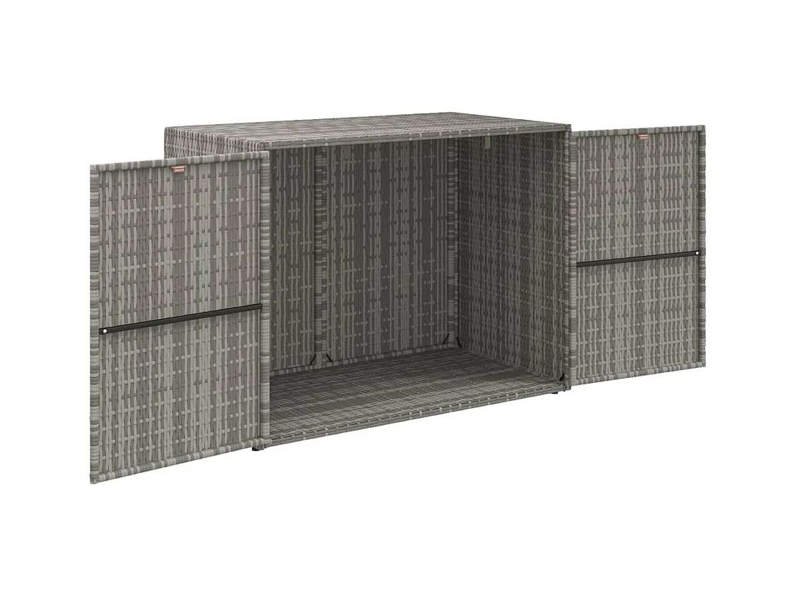 Herber  Tuinkast 100x55,5x80 cm poly rattan grijs