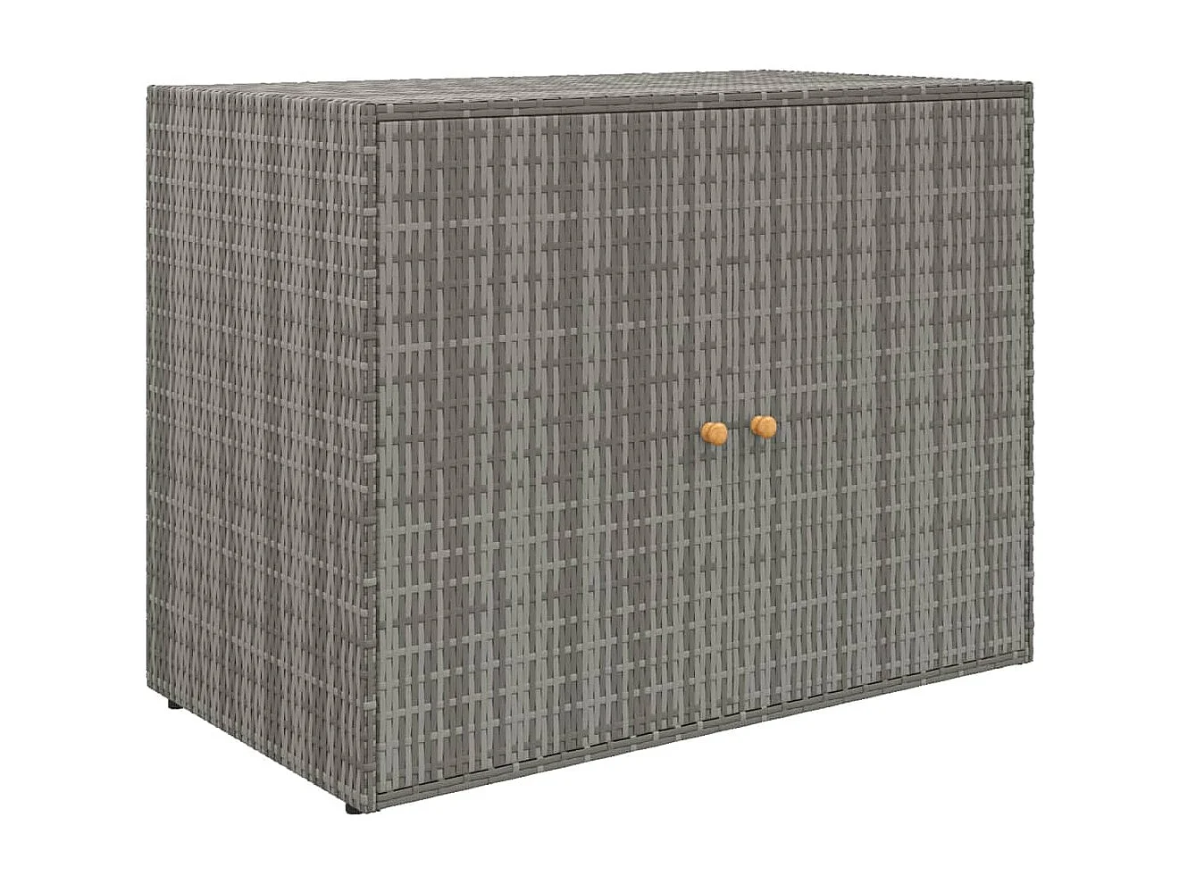 Herber  Armoire de rangement jardin Gris 100x55,5x80 cm Résine tressée