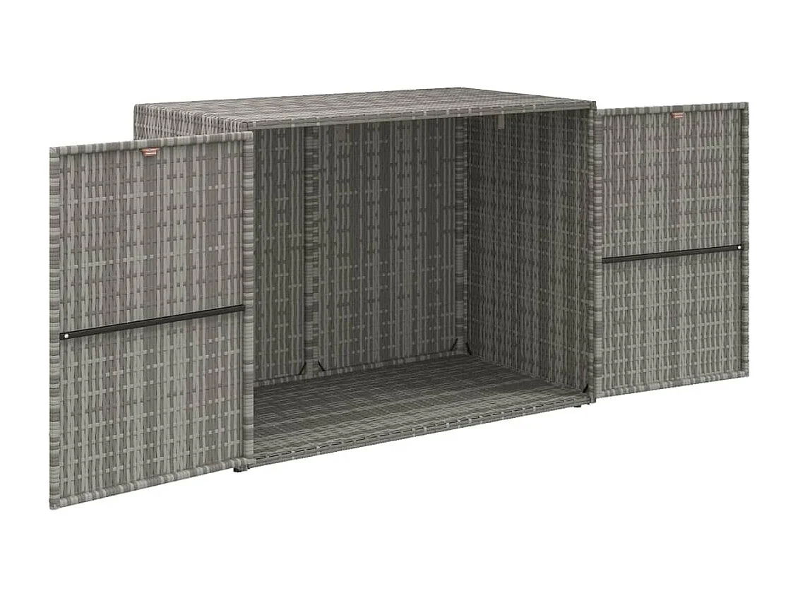 Herber  Armoire de rangement jardin Gris 100x55,5x80 cm Résine tressée