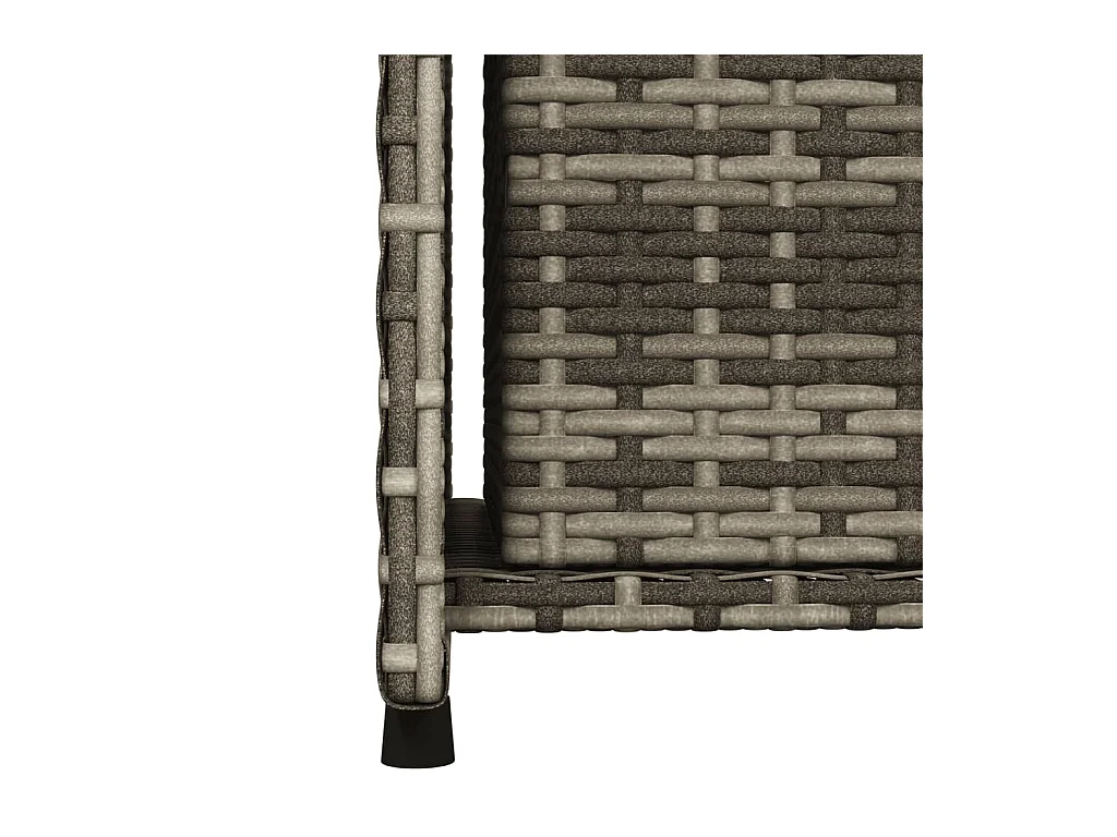 Ylira  Armario de almacenaje de jardín ratán PE gris 50x55x115 cm