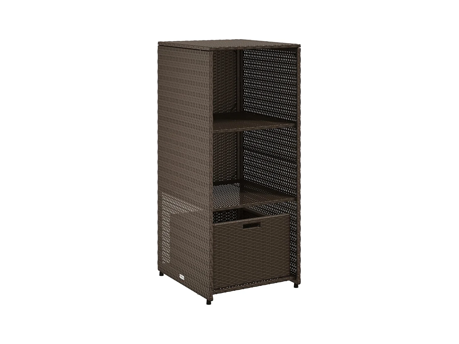 Ylira  Tuinkast 50x55x115 cm poly rattan bruin