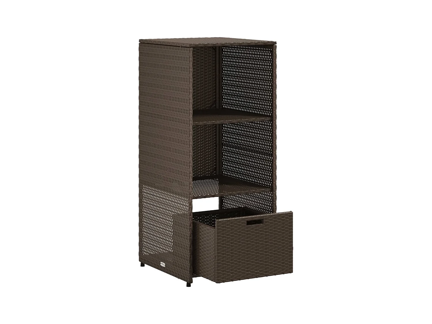 Ylira  Tuinkast 50x55x115 cm poly rattan bruin