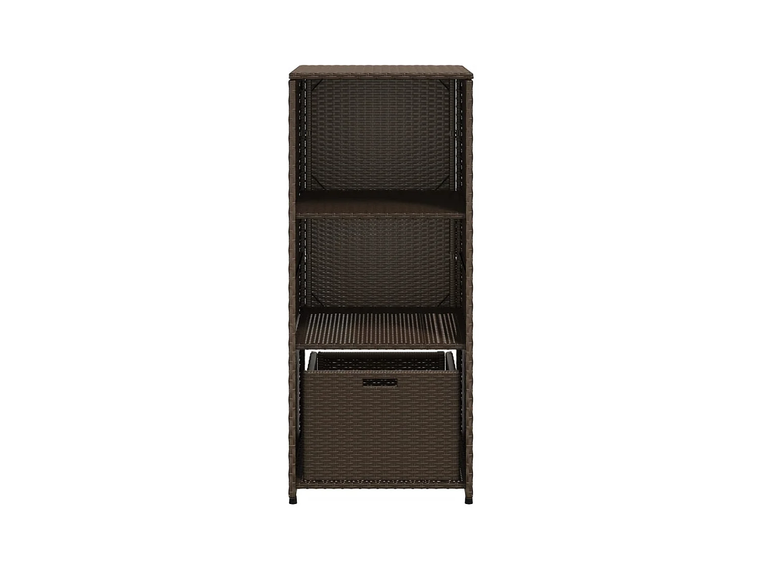 Ylira  Tuinkast 50x55x115 cm poly rattan bruin