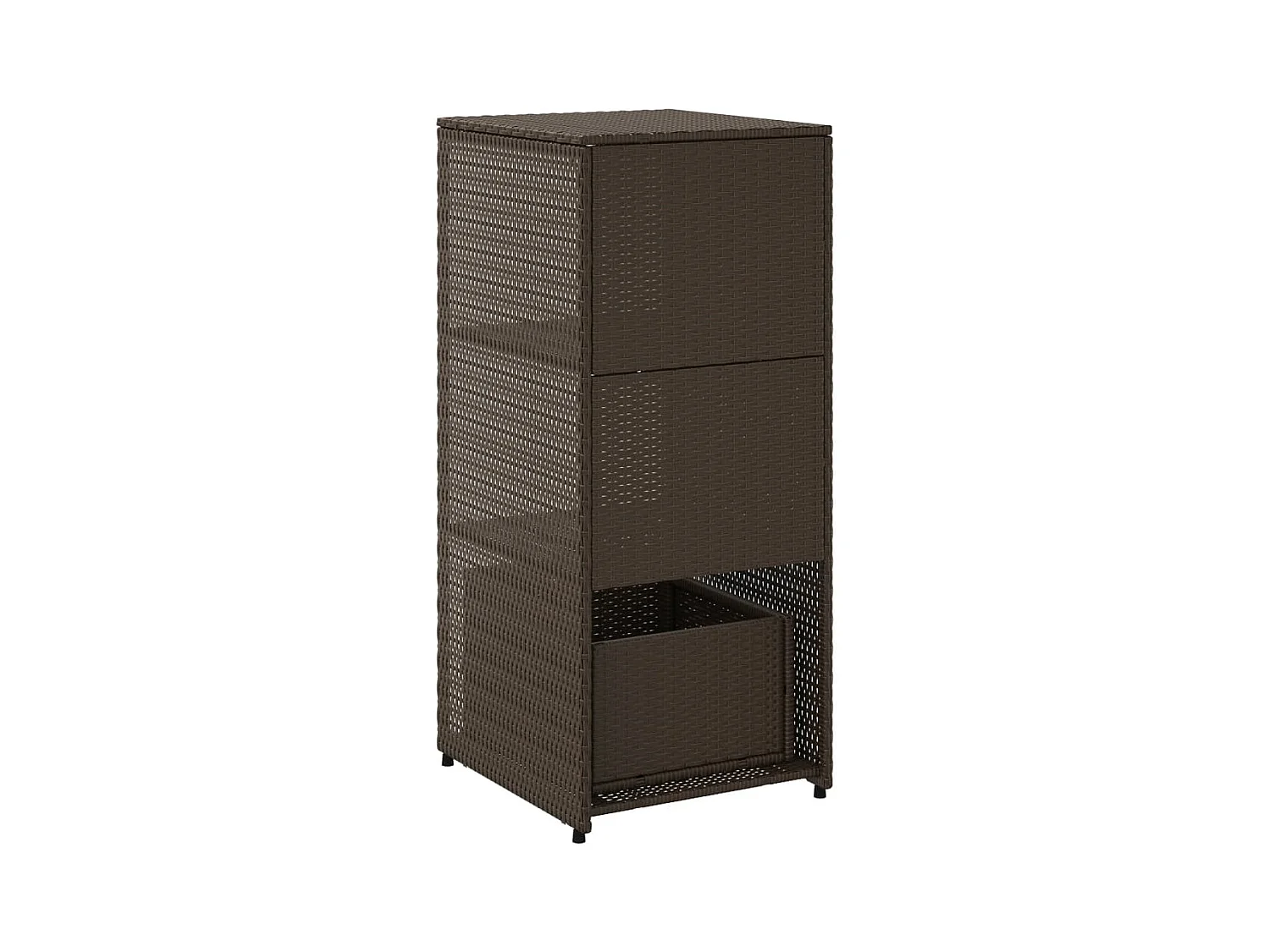 Ylira  Tuinkast 50x55x115 cm poly rattan bruin
