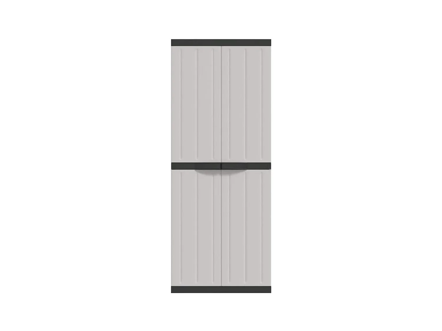 Alavieska  Armario de almacenaje exterior PP gris y negro 65x37x165 cm