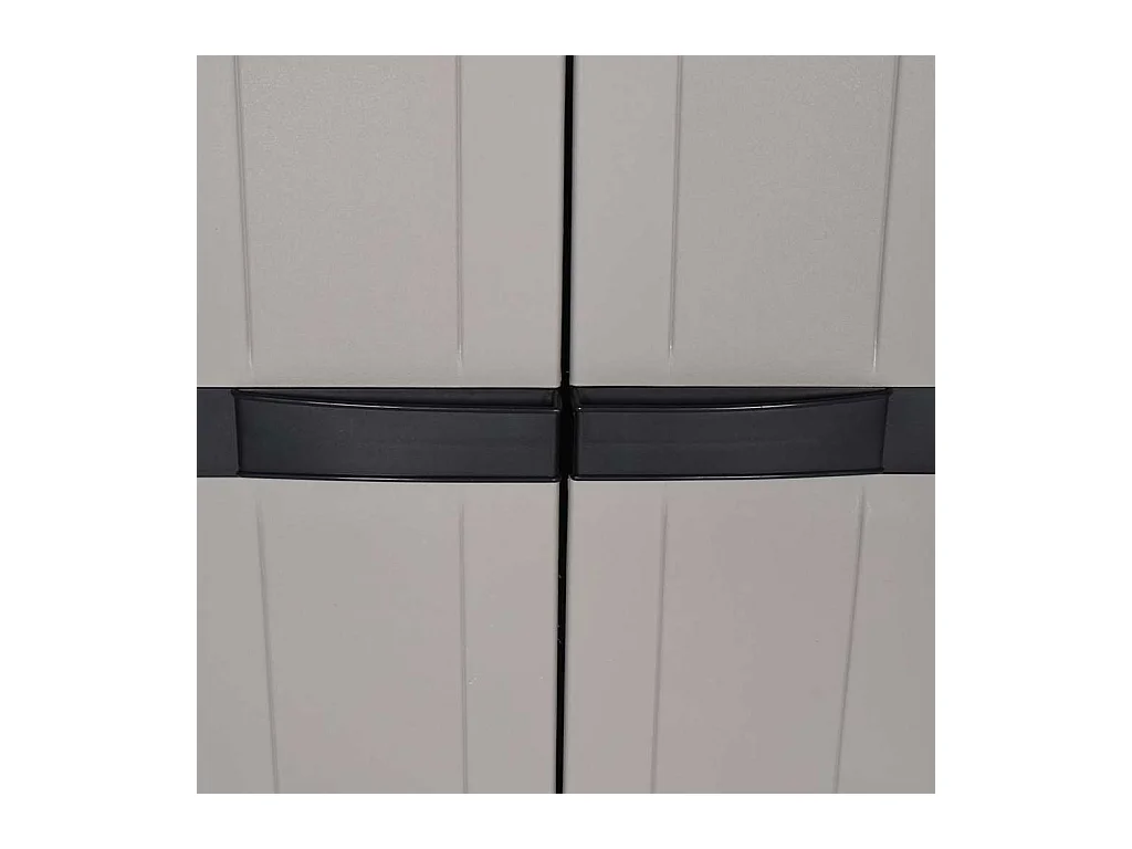 Alavieska  Armario de almacenaje exterior PP gris y negro 65x37x165 cm