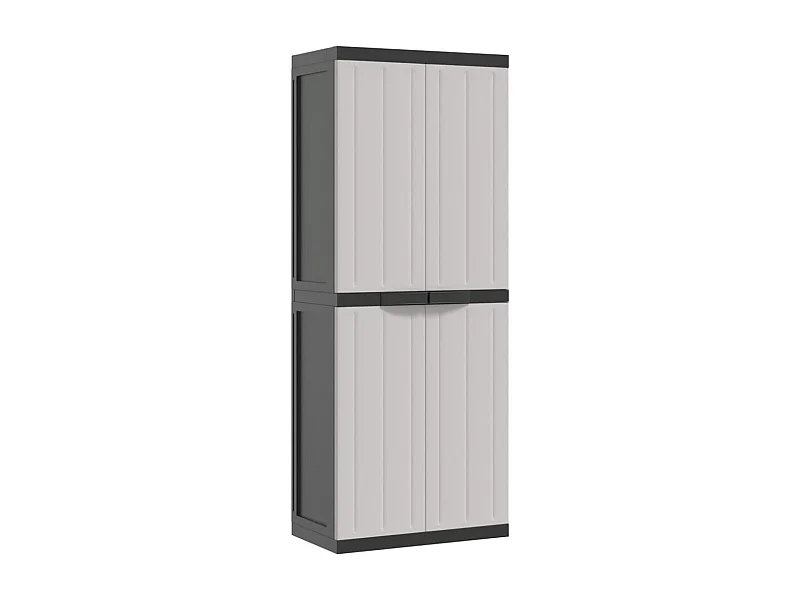 Alavieska  Tuinkast 65x37x165 cm polypropeen grijs en zwart