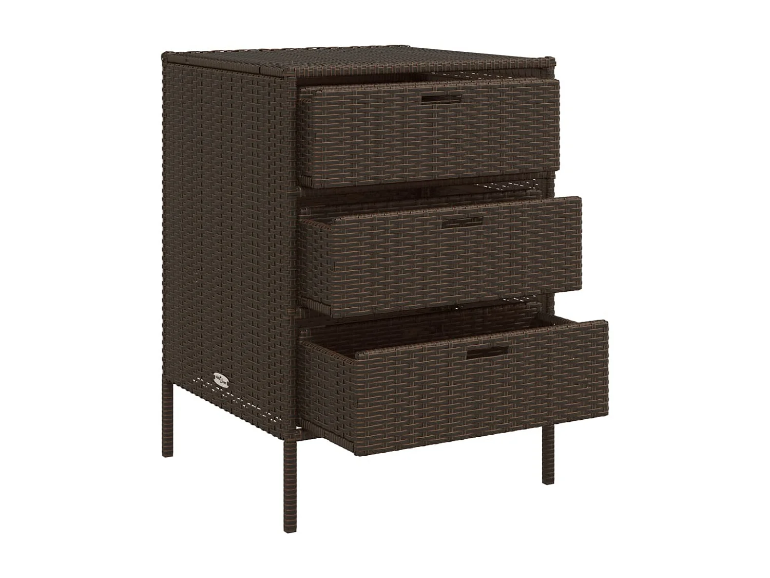 Holiday  Armoire de rangement de jardin marron 55x59x80cm résine tressée