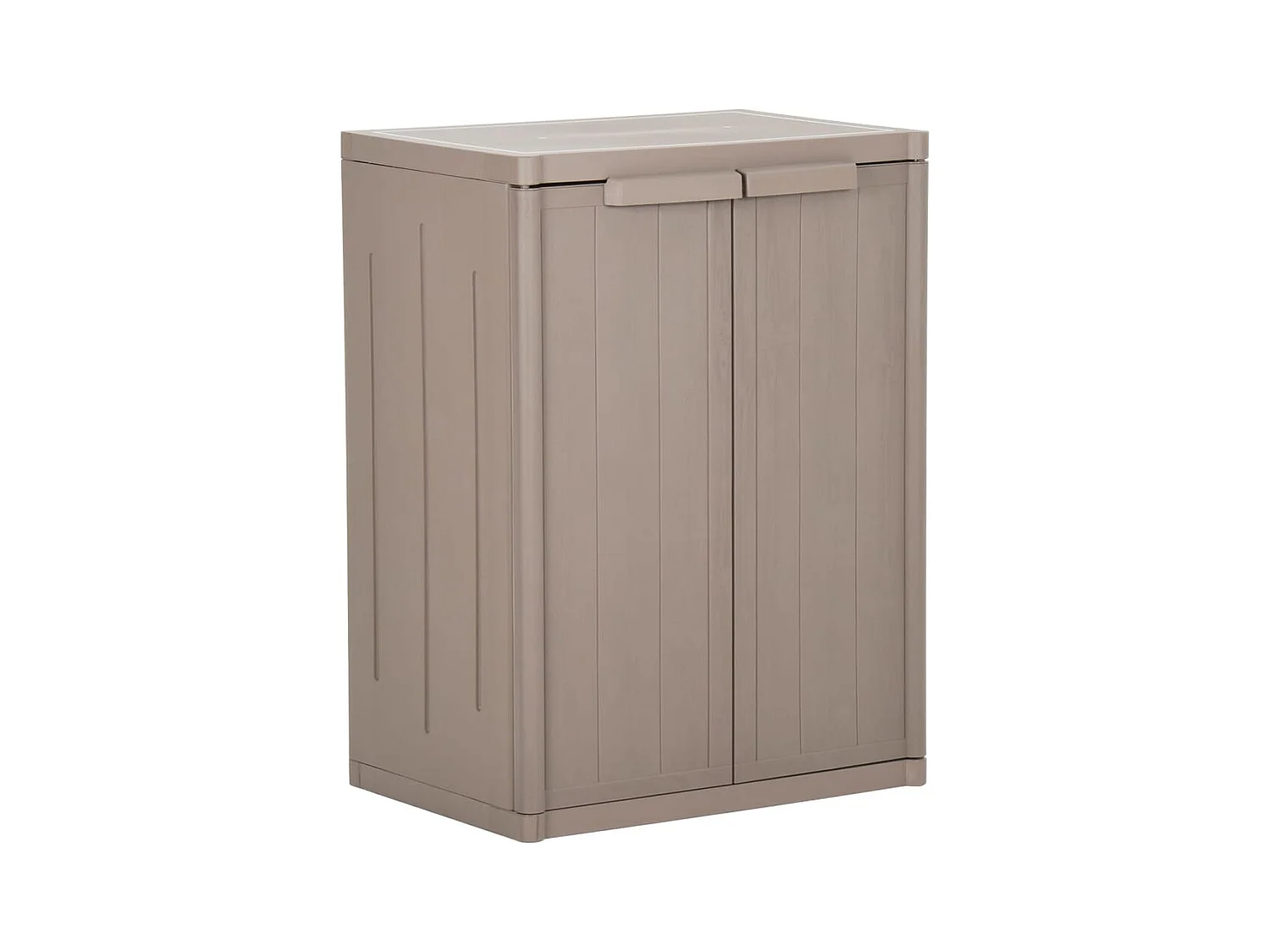 Borric  Tuinkast 65x45x88 cm polypropyleen hout-look bruin