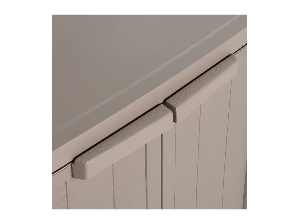 Borric  Tuinkast 65x45x88 cm polypropyleen hout-look bruin