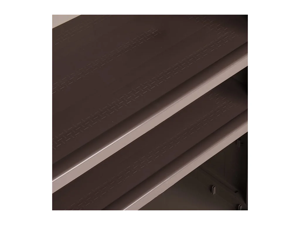 Borric  Tuinkast 65x45x88 cm polypropyleen hout-look bruin