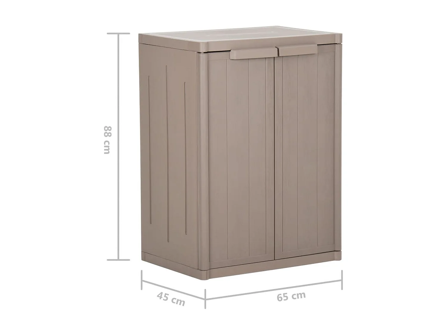 Borric  Armoire de rangement jardin Marron 65x45x88cm PP Aspect de bois