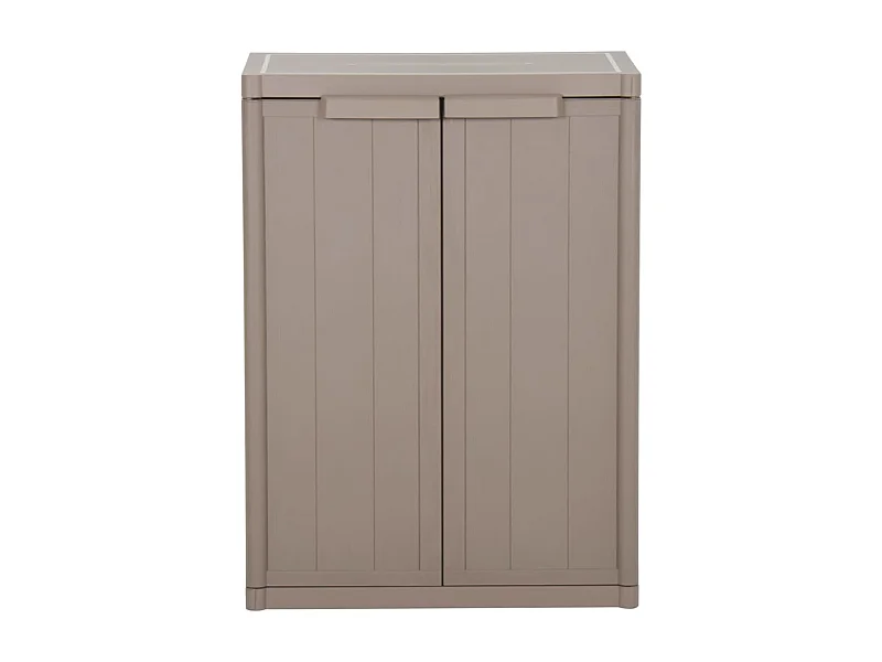 Borric  Armoire de rangement jardin Marron 65x45x88cm PP Aspect de bois