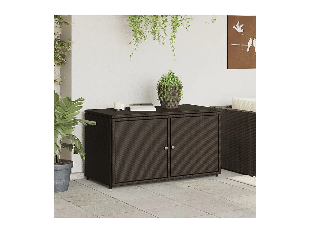 Zandar  Tuinkast 110x55x60,5 cm poly rattan bruin