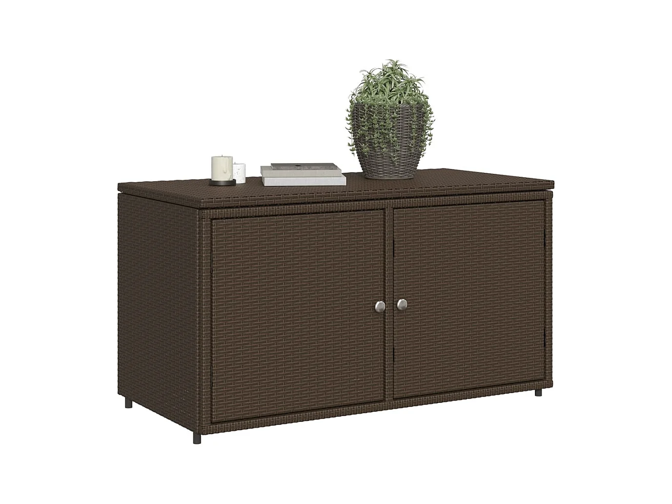 Zandar  Tuinkast 110x55x60,5 cm poly rattan bruin