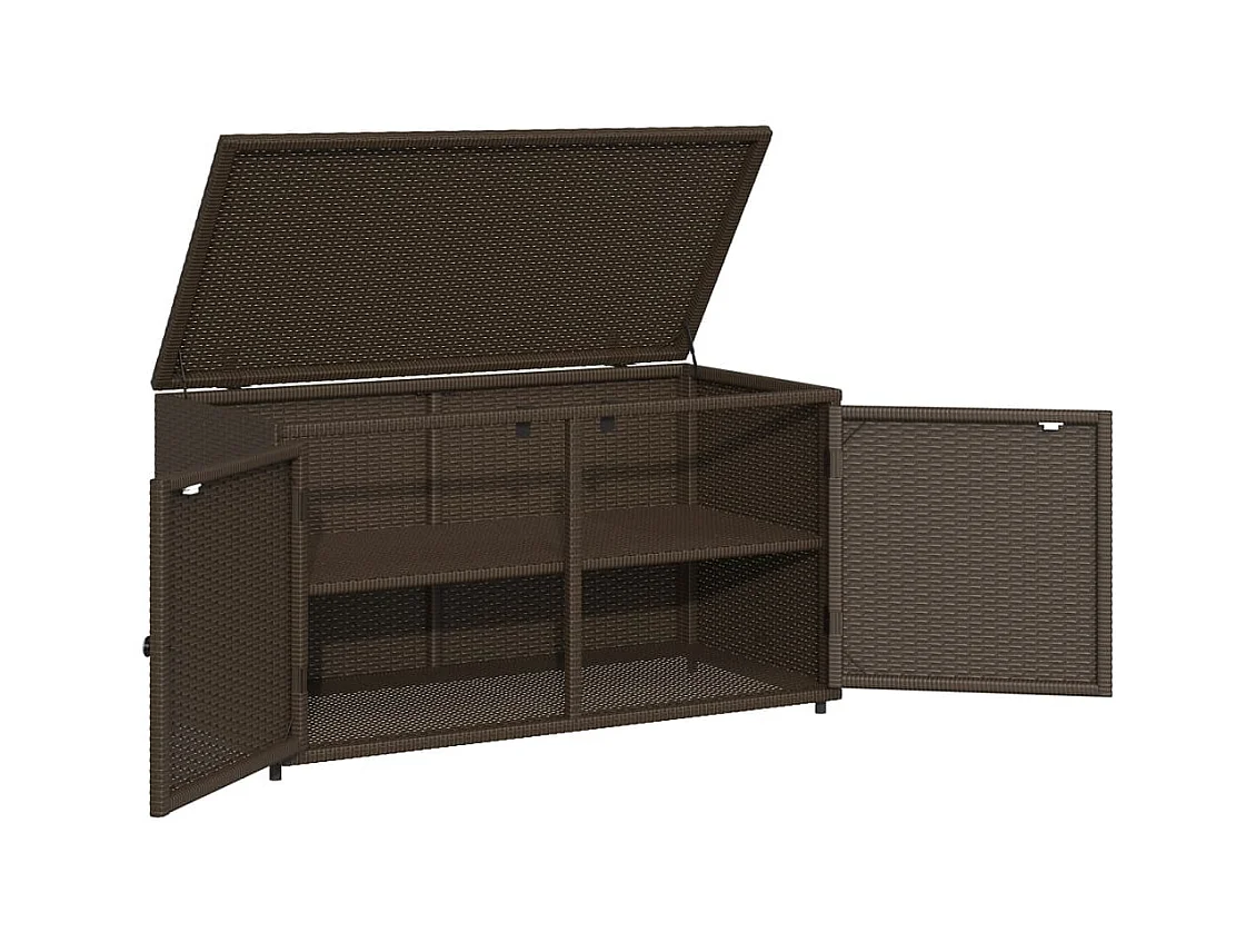 Zandar  Tuinkast 110x55x60,5 cm poly rattan bruin