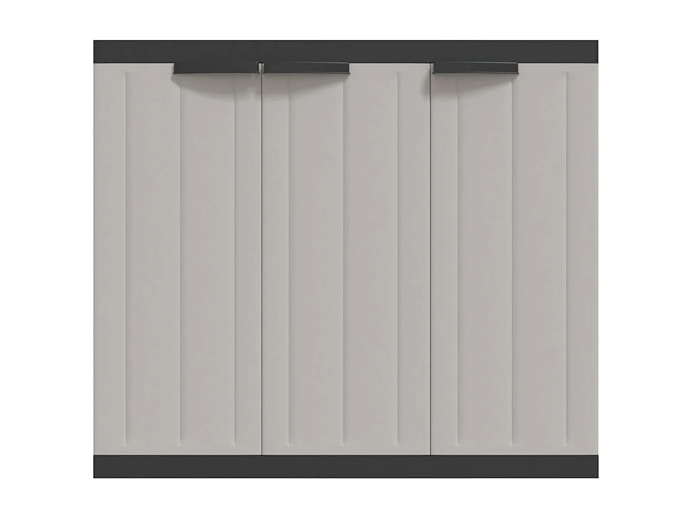Alavieska  Armario de almacenaje exterior PP gris y negro 97x37x85 cm