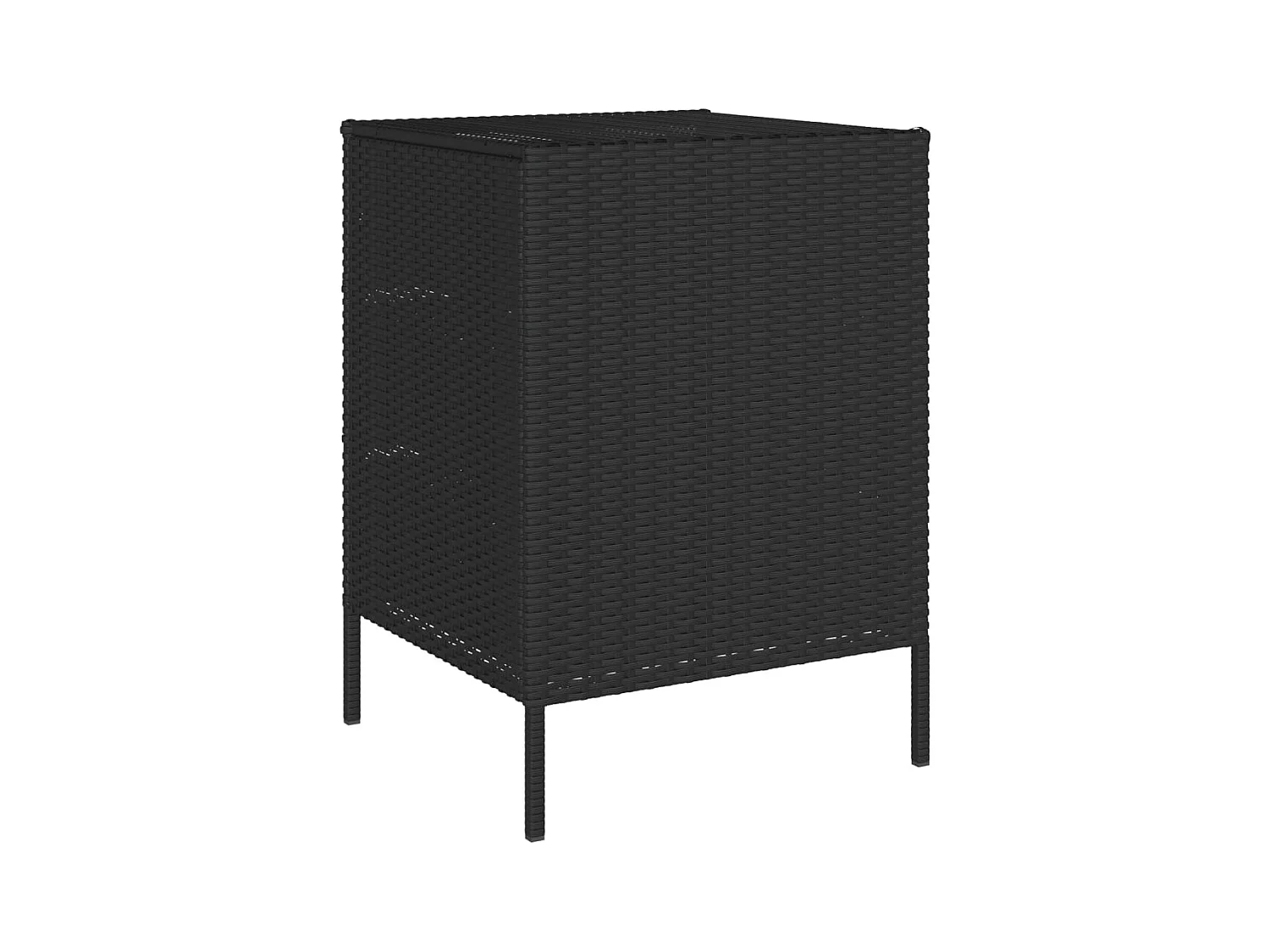 Holiday  Armario de almacenaje de jardín ratán PE negro 55x59x80 cm