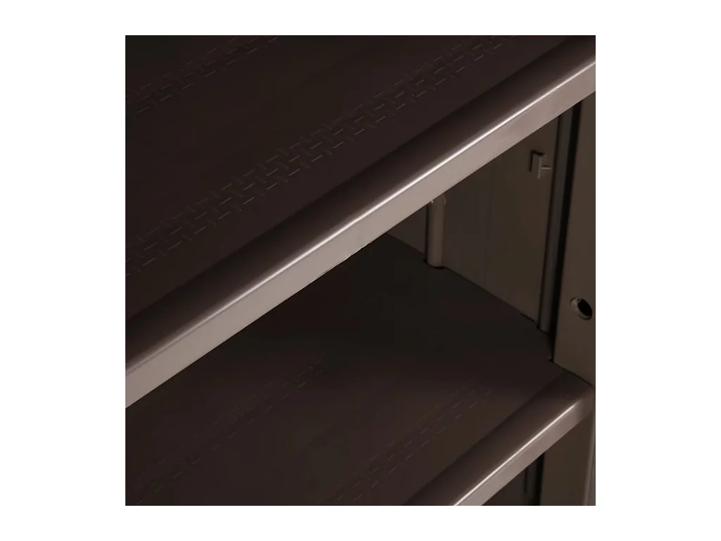 Borric  Tuinkast 65x45x172 cm polypropyleen hout-look bruin