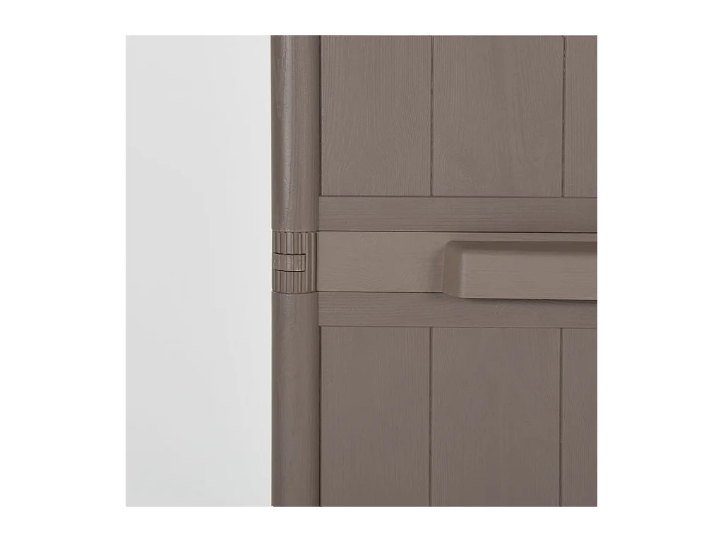 Borric  Tuinkast 65x45x172 cm polypropyleen hout-look bruin