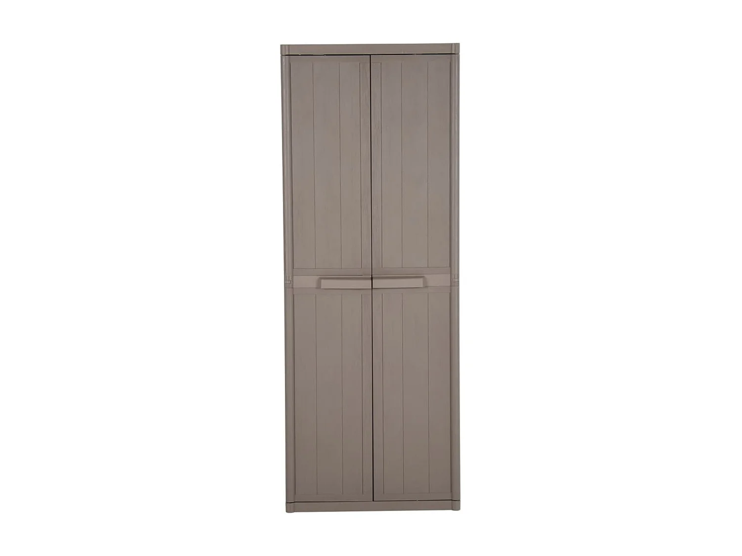 Borric  Armoire de rangement jardin Marron 65x45x172 cm PP Aspect bois
