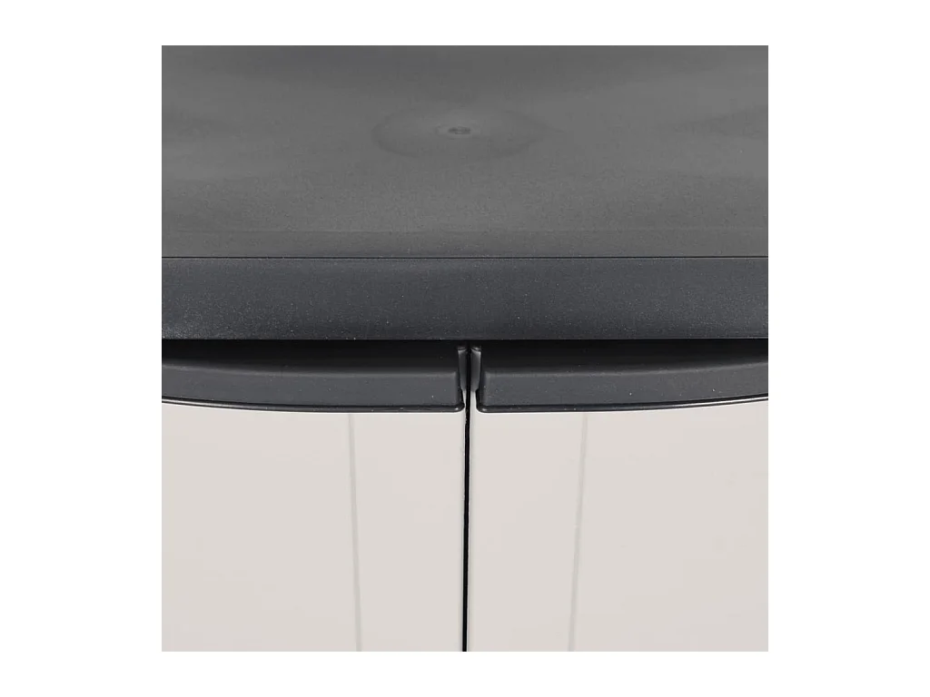 Alavieska  Armario de almacenaje exterior PP gris y negro 65x37x85 cm