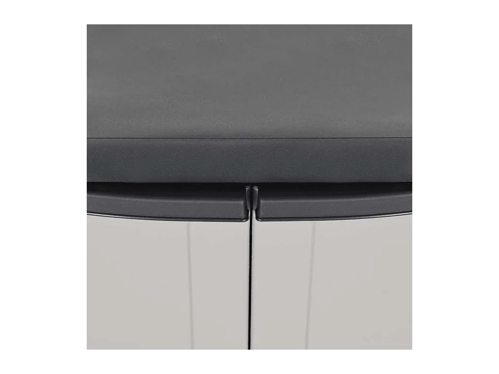 Alavieska  Armario de almacenaje exterior PP gris y negro 65x37x85 cm