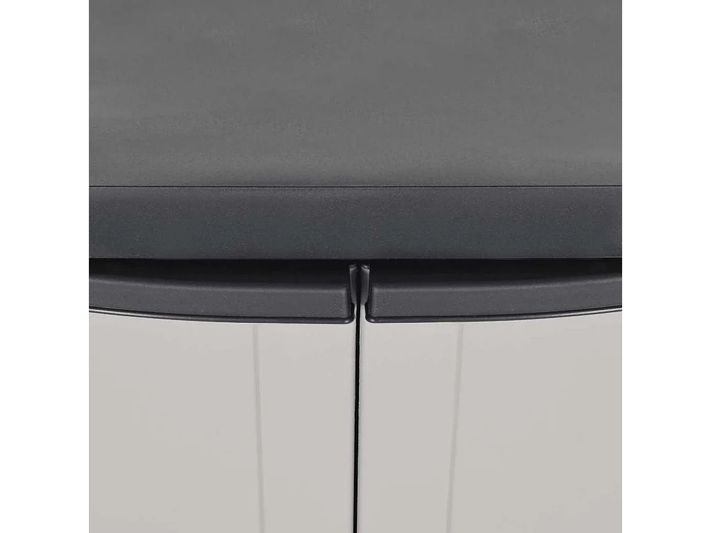 Alavieska  Armoire de rangement d'extérieur gris et noir 65x37x85 cm PP