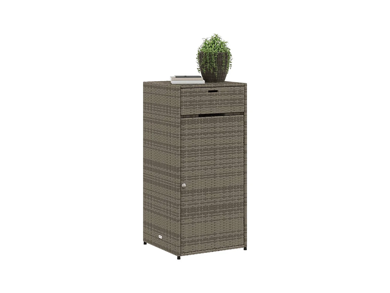 Annemarie  Tuinkast 55x55x111 cm poly rattan grijs