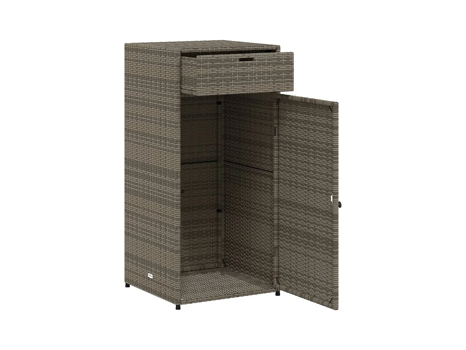 Annemarie  Tuinkast 55x55x111 cm poly rattan grijs