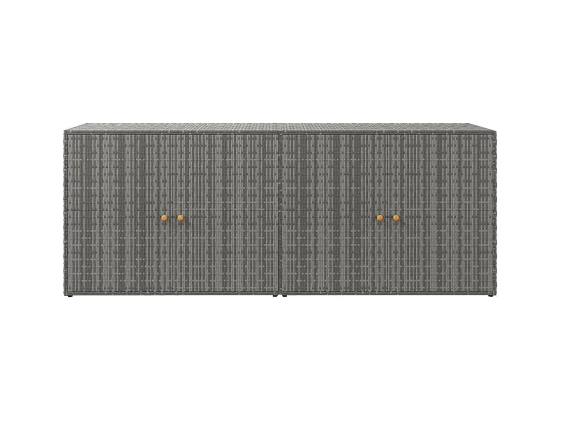 Torgnyr  Armoire de rangement jardin Gris 198x55,5x80 cm Résine tressée