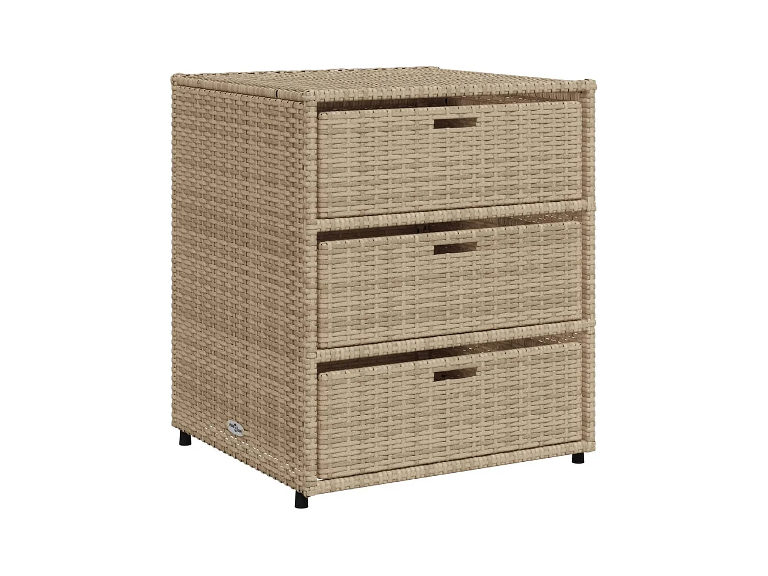 Holiday  Armario de almacenaje de jardín ratán PE beige 55x59x69 cm