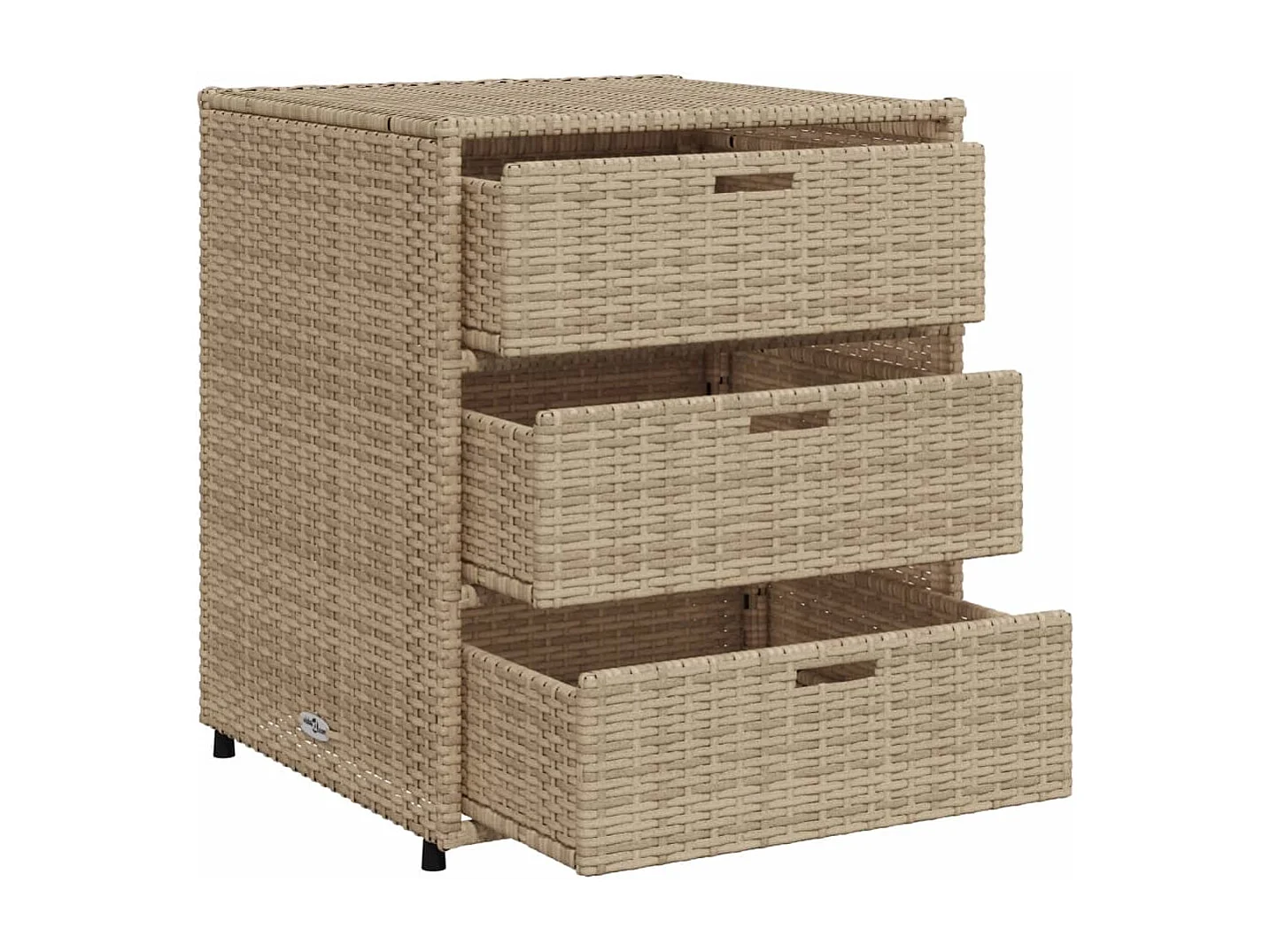 Holiday  Armoire de rangement de jardin beige 55x59x69 cm résine tressée