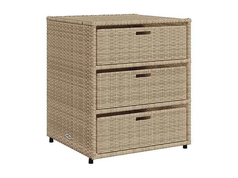 Holiday  Armoire de rangement de jardin beige 55x59x69 cm résine tressée