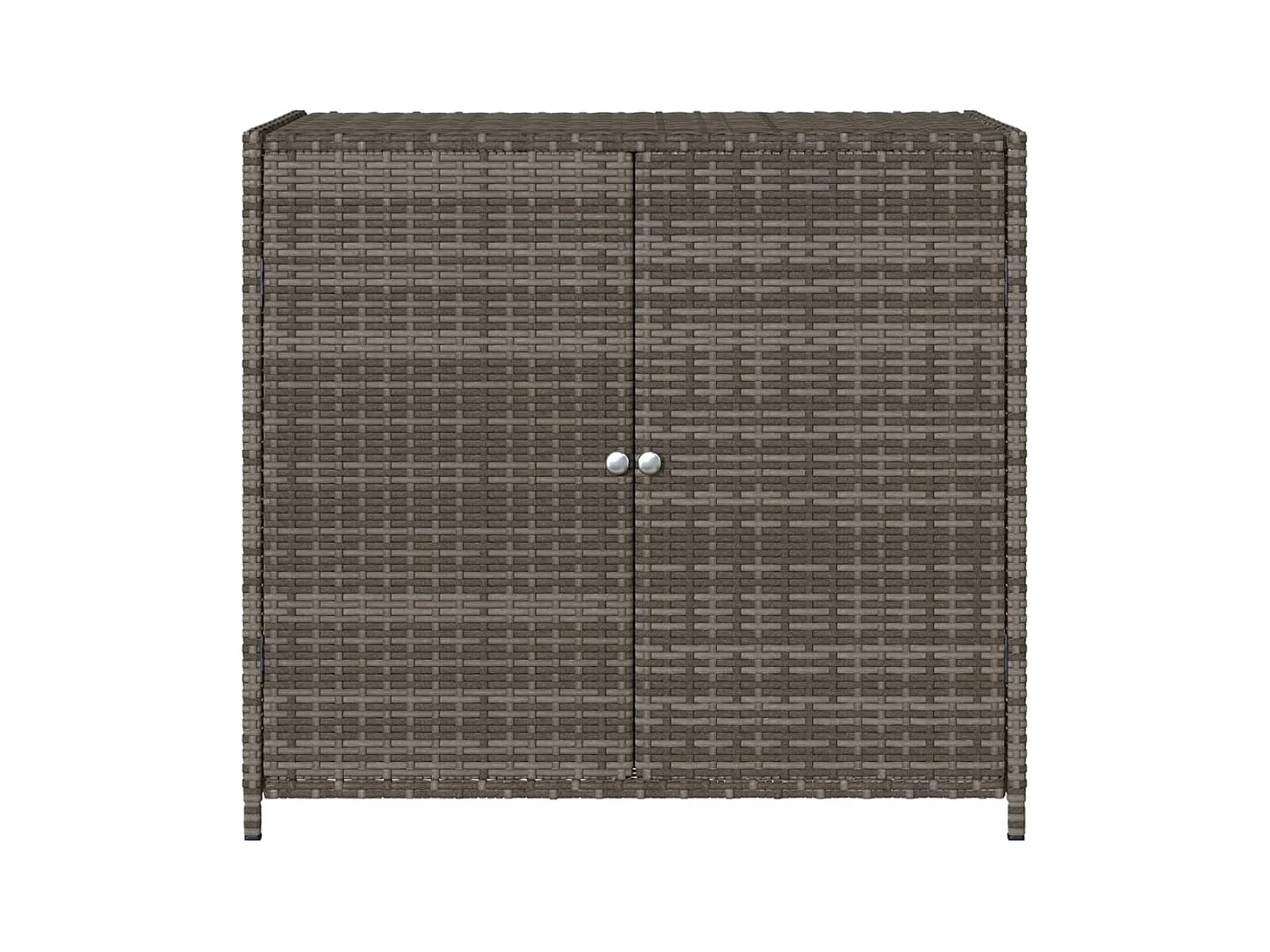 Emma Louise  Armario de almacenaje de jardín ratán PE gris 83x45x76 cm