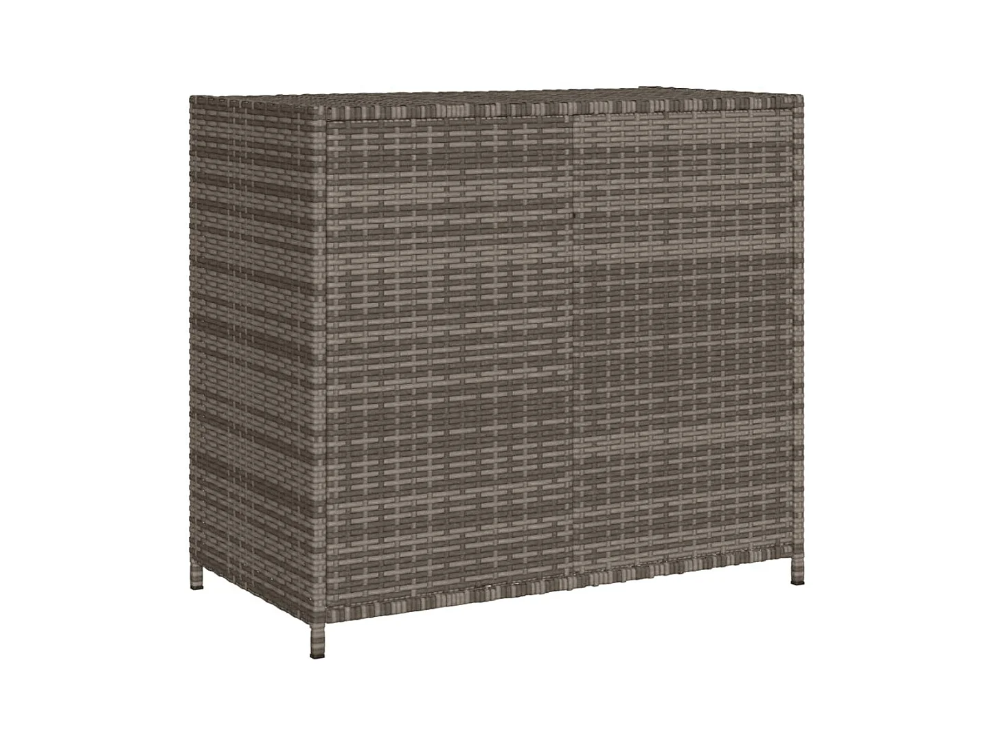 Emma Louise  Armario de almacenaje de jardín ratán PE gris 83x45x76 cm