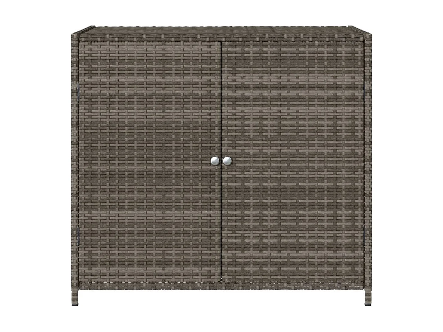 Emma Louise  Armoire de rangement de jardin gris 83x45x76 cm résine tressée