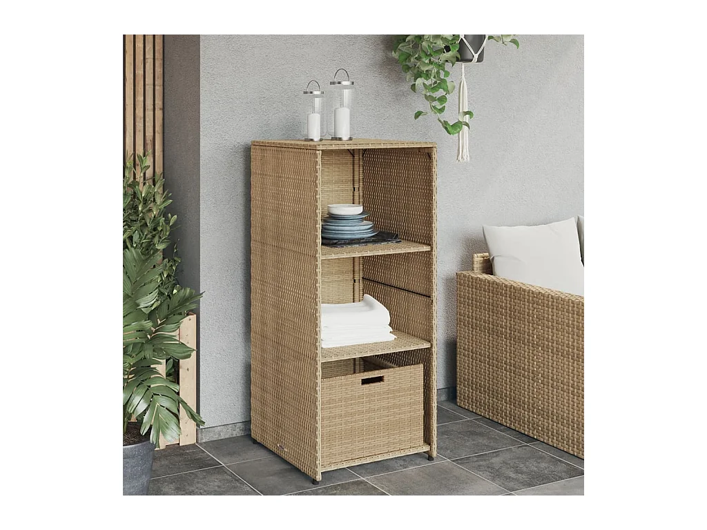 Ylira  Tuinkast 50x55x115 cm poly rattan beige
