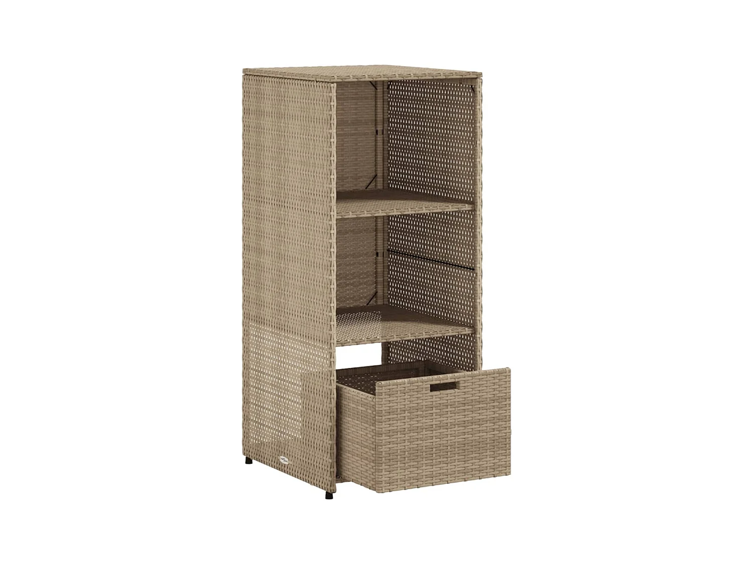 Ylira  Tuinkast 50x55x115 cm poly rattan beige