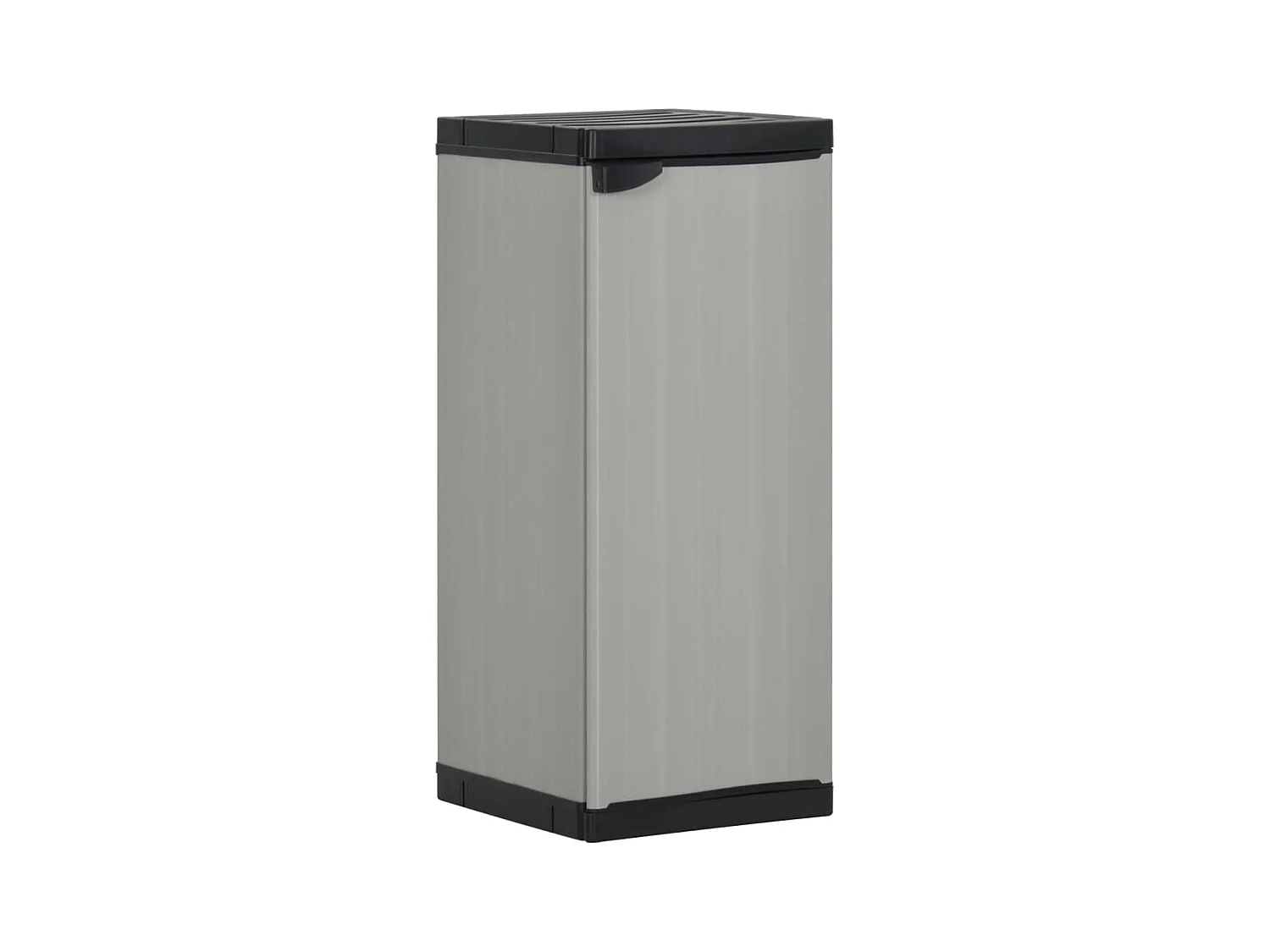 Garden Furniture -  Tuinkast met 1 schap 35x40x85 cm grijs en zwart