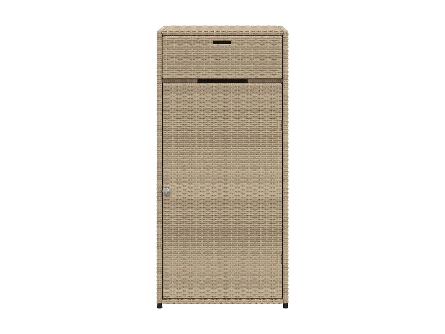 Annemarie  Armoire de rangement de jardin beige 55x55x111cm résine tressée