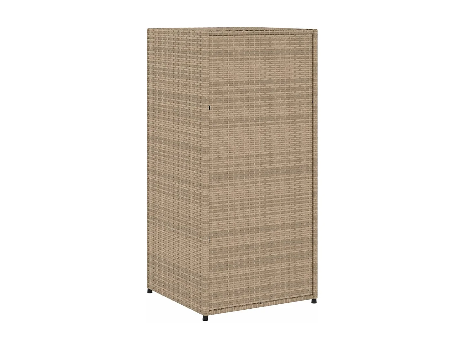 Annemarie  Armoire de rangement de jardin beige 55x55x111cm résine tressée