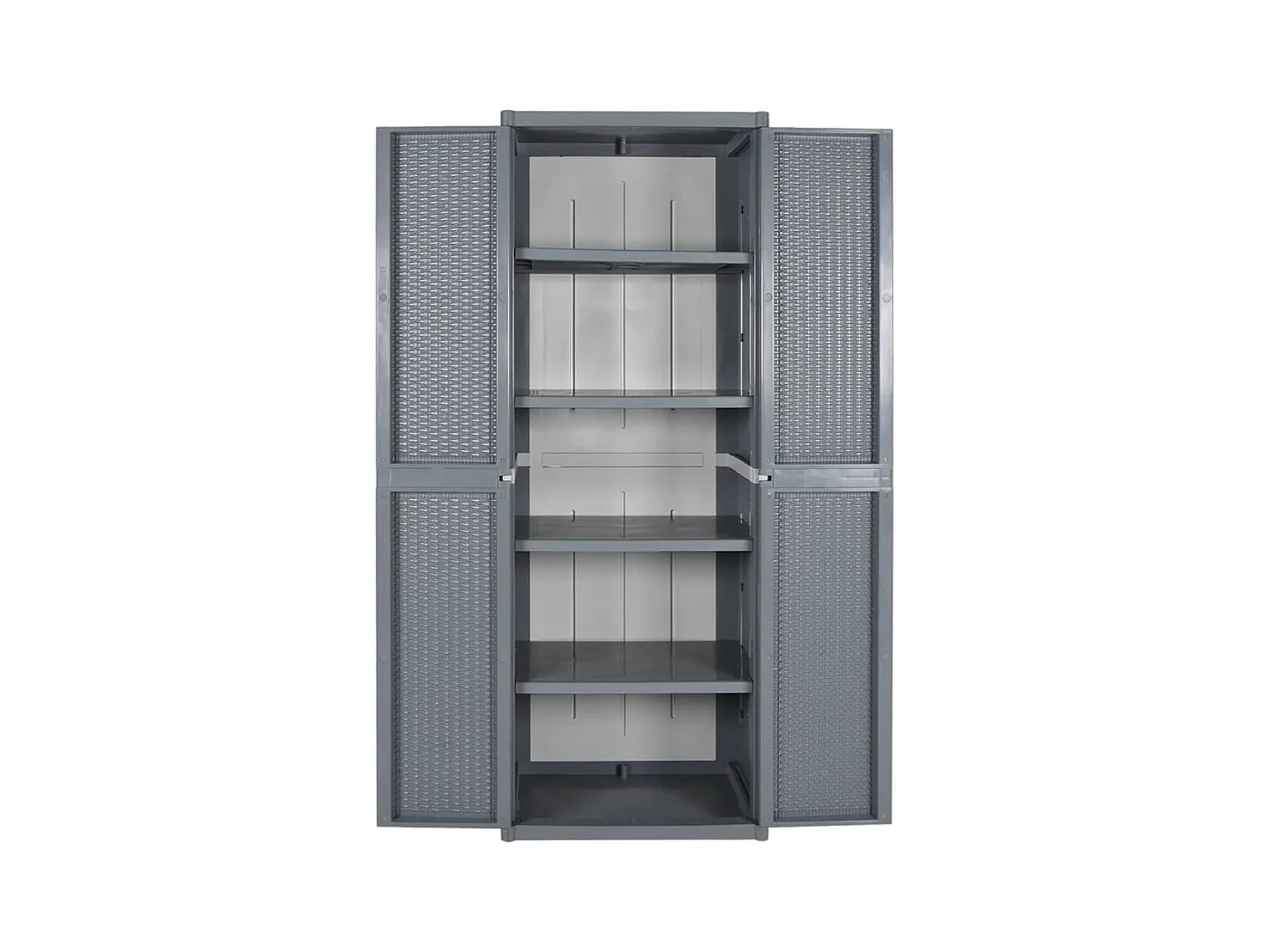 Borric  Tuinkast 65x45x172 cm PP rattan grijs