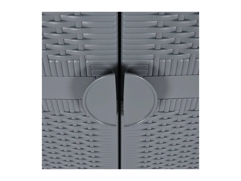 Borric  Tuinkast 65x45x172 cm PP rattan grijs