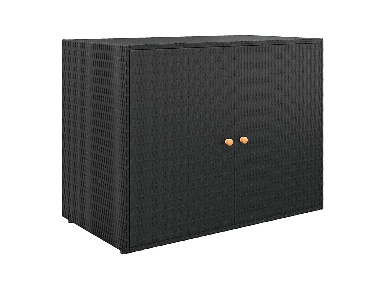 Herber  Armoire de rangement de jardin Noir 100x55,5x80 cm Résine tressée