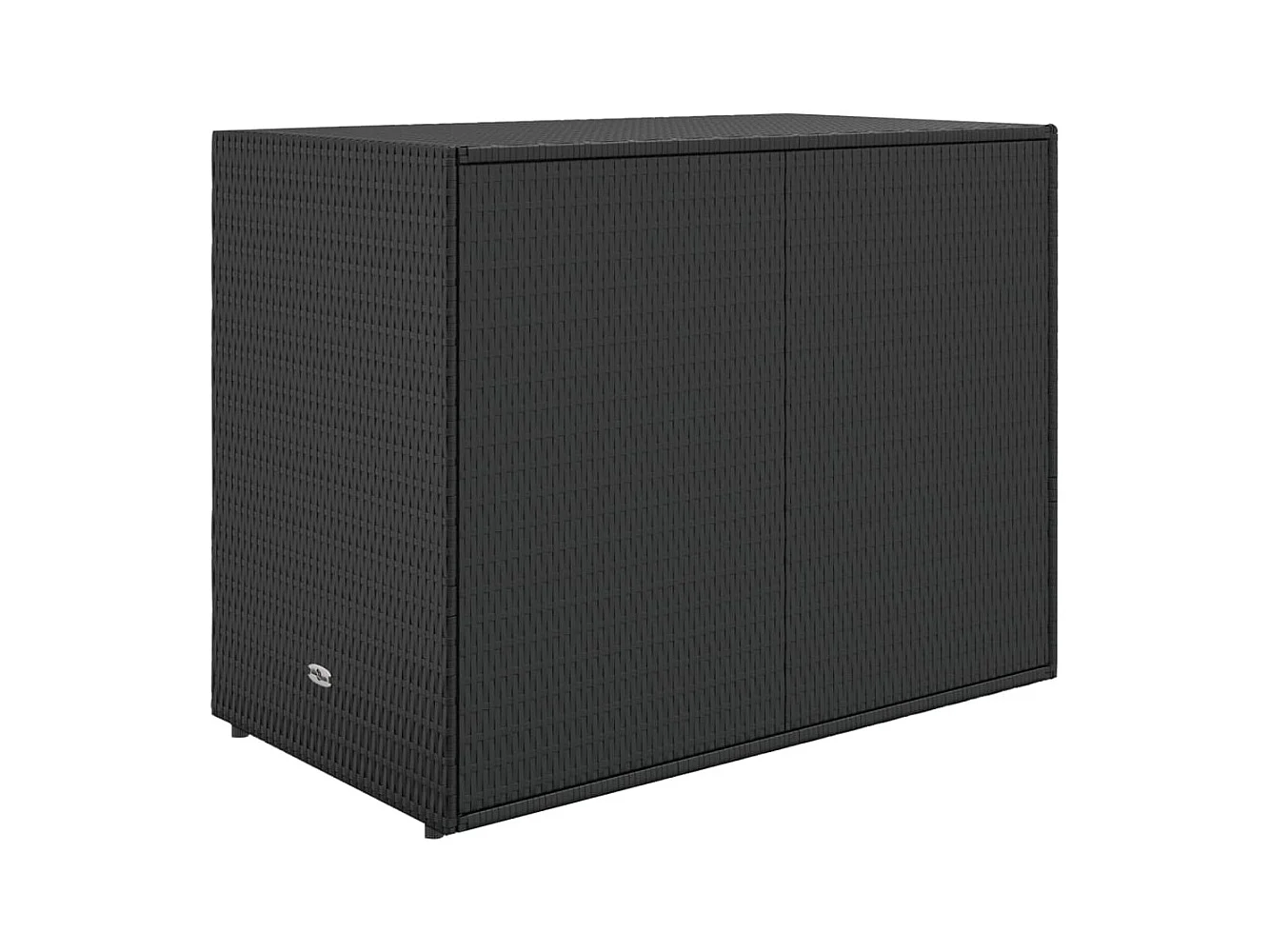 Herber  Armoire de rangement de jardin Noir 100x55,5x80 cm Résine tressée